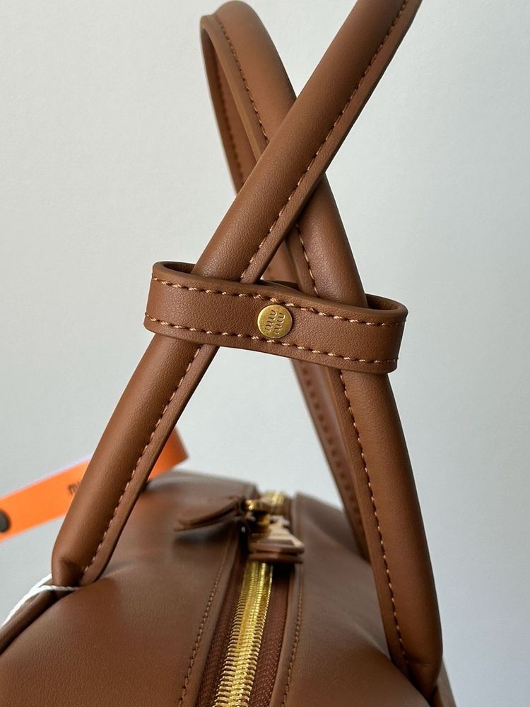 Torebka Miu Miu Brown Leather Beau Top Handle