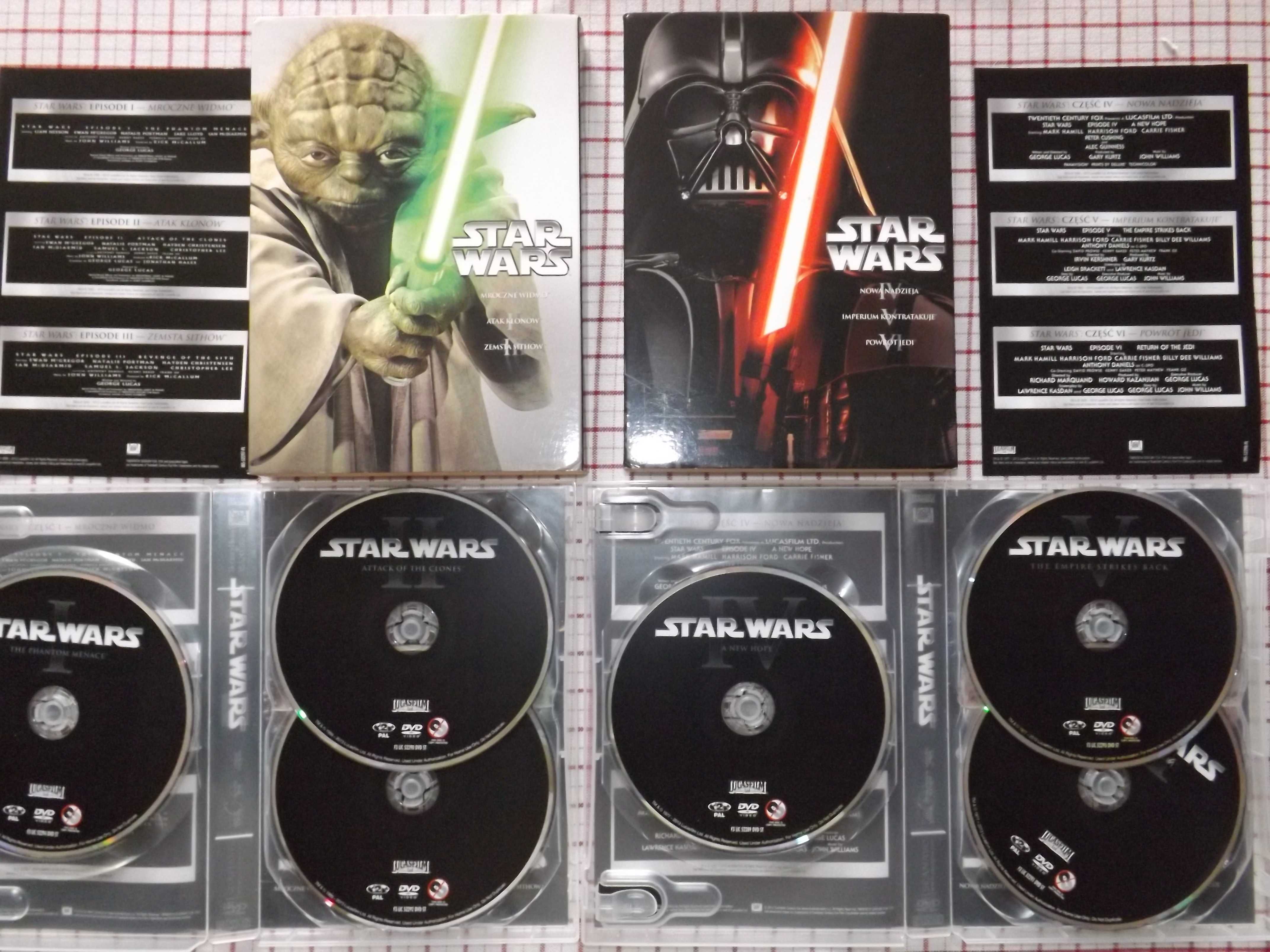 star wars 6 dvd po polsku filmy saga gwiezdne wojny unikat