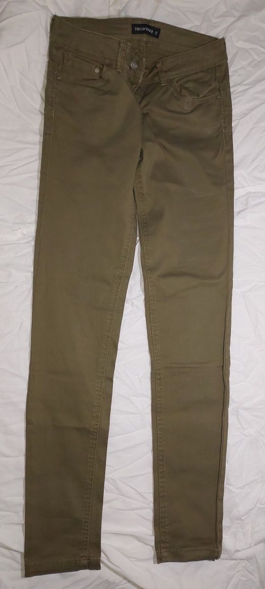 Spodnie S/36 khaki damskie, jeansy