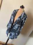 Dana buchman blazer xxxl 44 42 narzuta marynarka dlugi sweter kwiaty