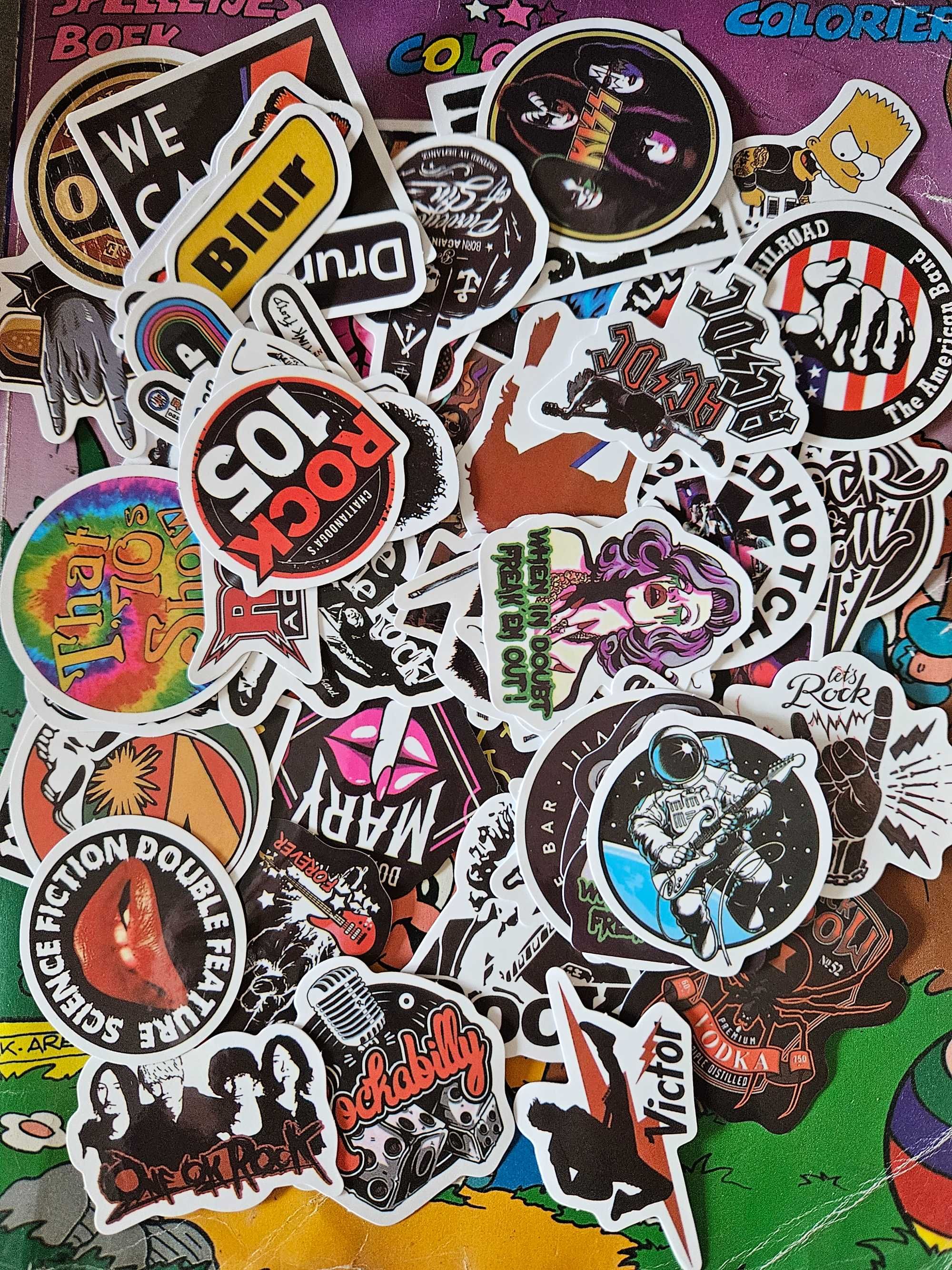 50 Autocolantes Stickers ROCK
