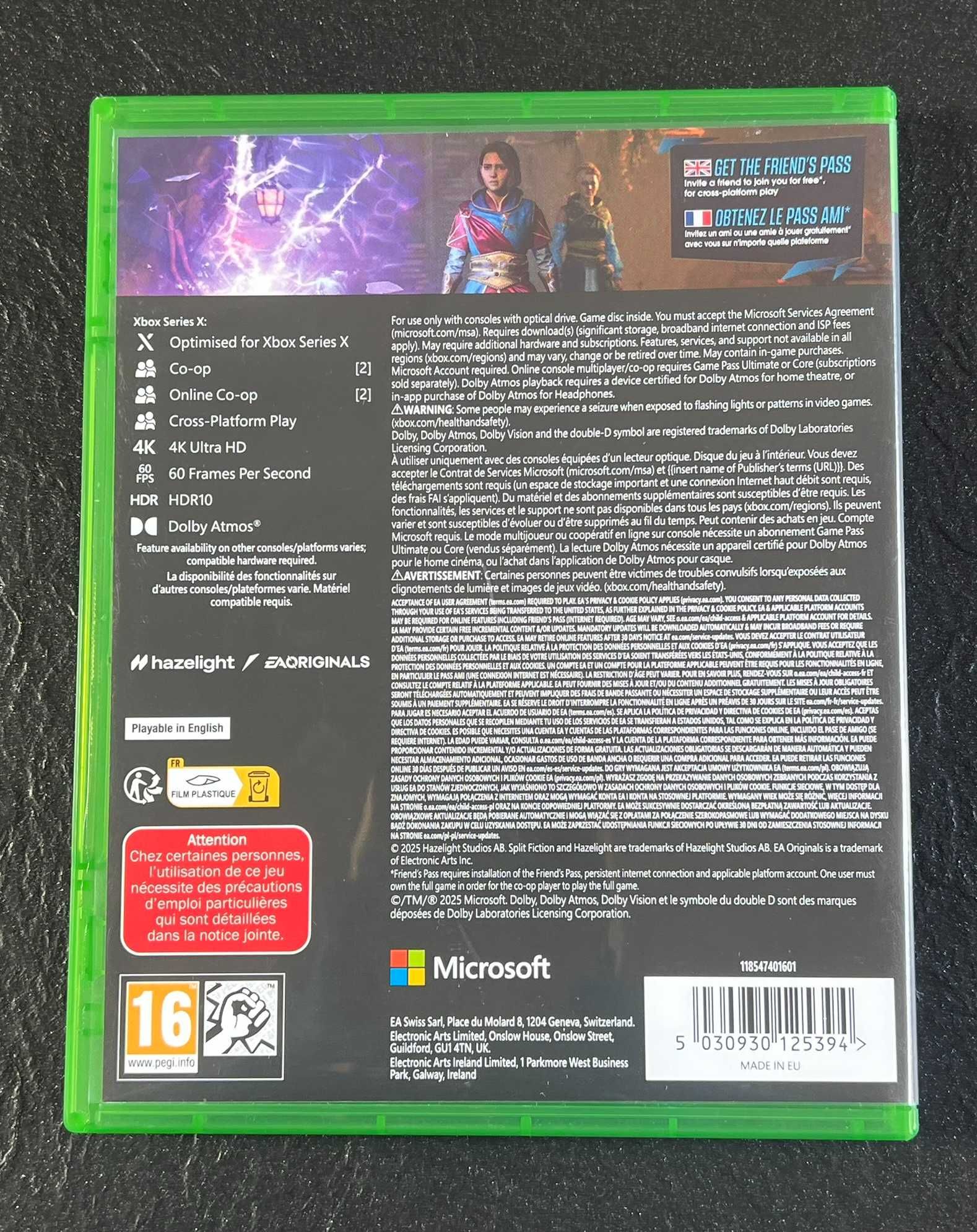 Split Fiction Xbox Series X pudełkowa