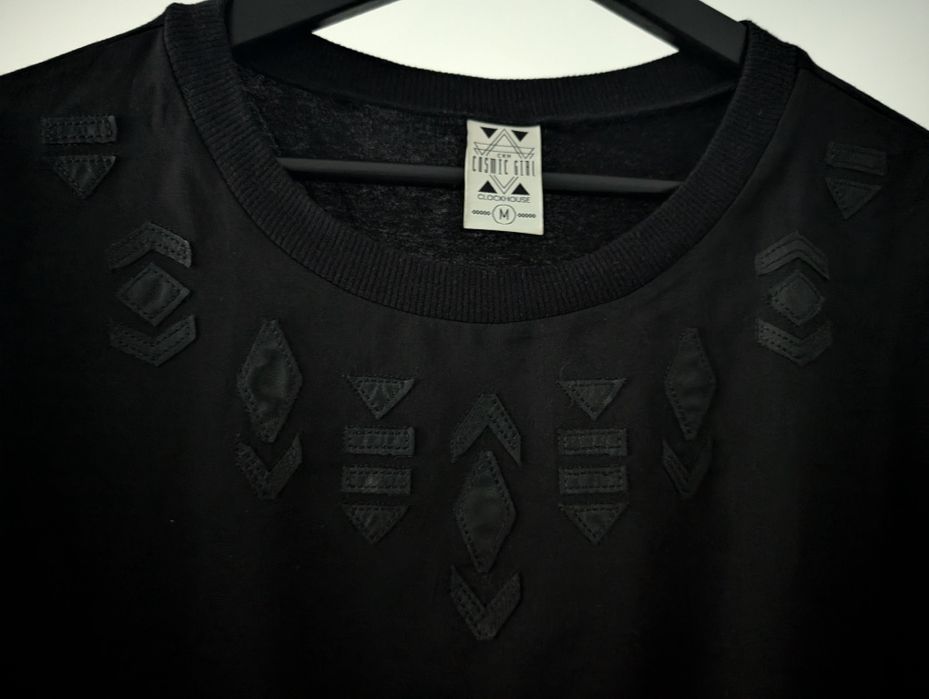 Bluzka C&A czarna rozmiar M ze wstawkami z eko skóry!