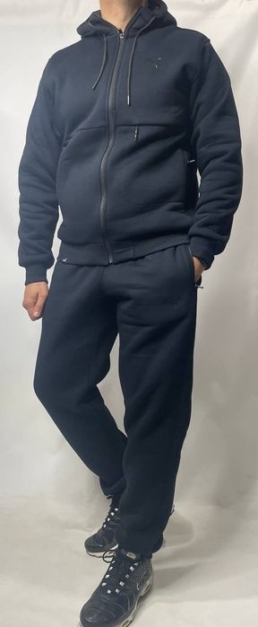 Мужской спортивный костюм Nike зимний теплый на флисе