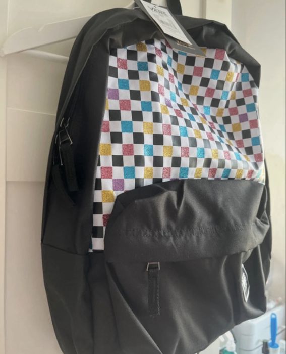 Vans nowy plecak szkolny szachownica glitter