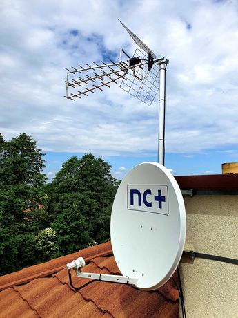 Montaż ustawienie anteny sat i naziemnej NC+ Cyfrowy Polsat Orange