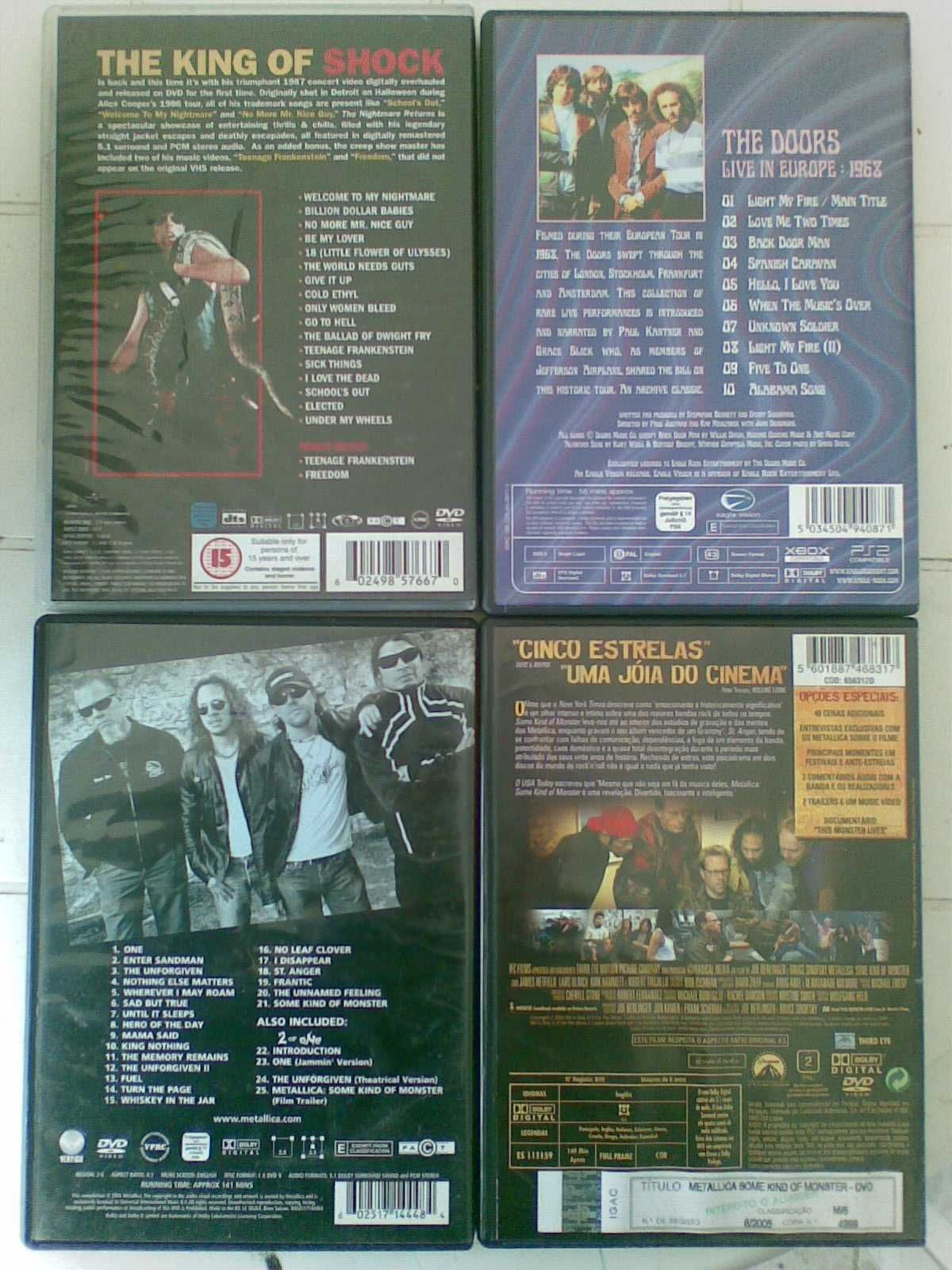 Dvd   musica metal e outros  (coleção)