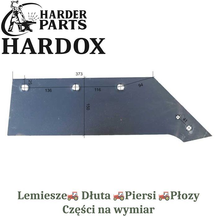 Lemiesz Czeski Phx HARDOX części do pługa 2X lepsze niż Borowe