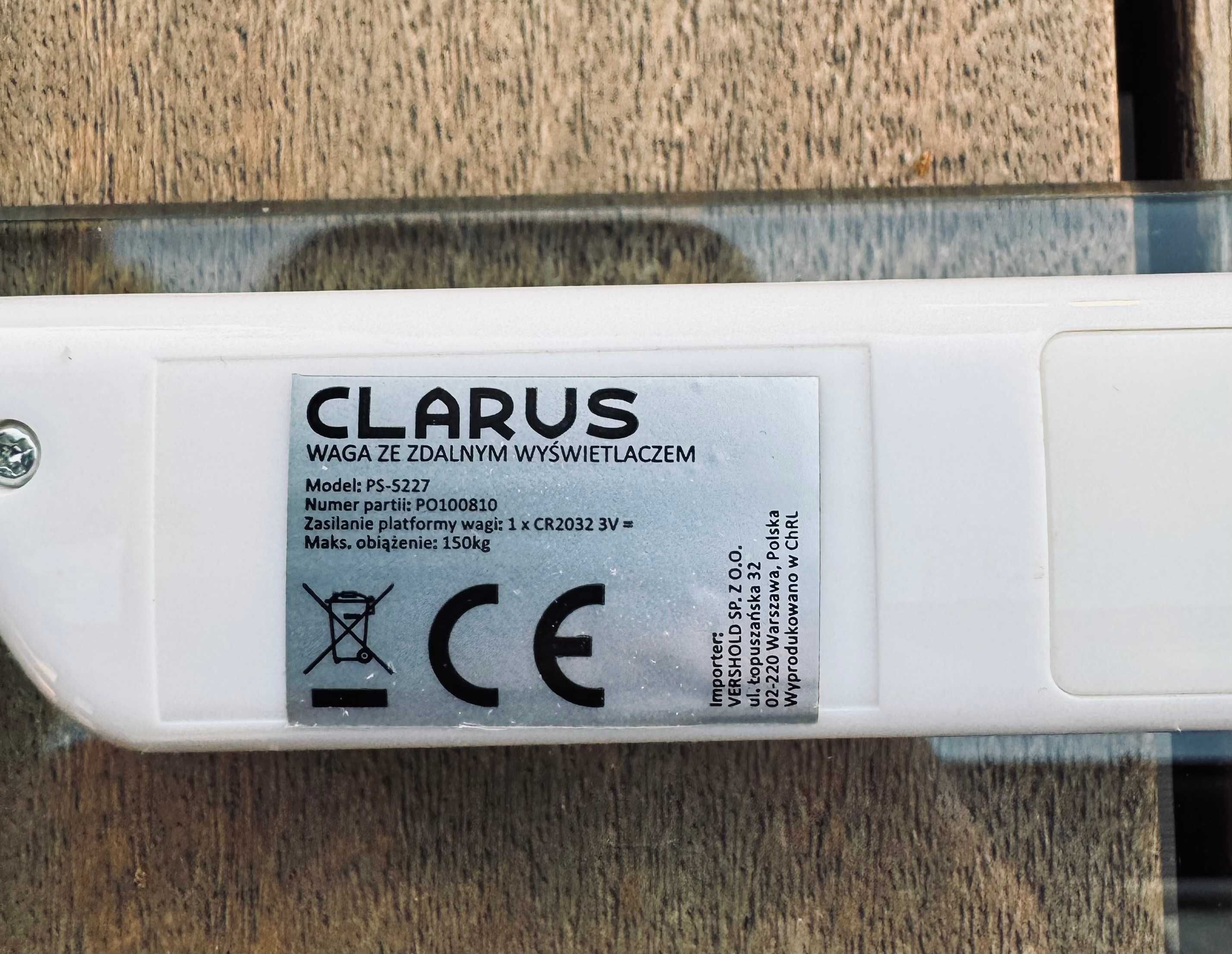 waga łazienkowa CLARUS ze zdalnym wyświetlaczem