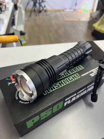 Фонарь аккумуляторный X-Balog BL-A72-P50, ручной фонарик зум 5 режимов