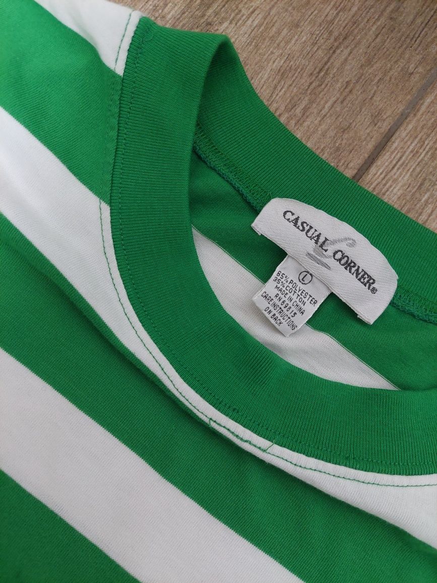 T-shirt w paski casual corner nowy