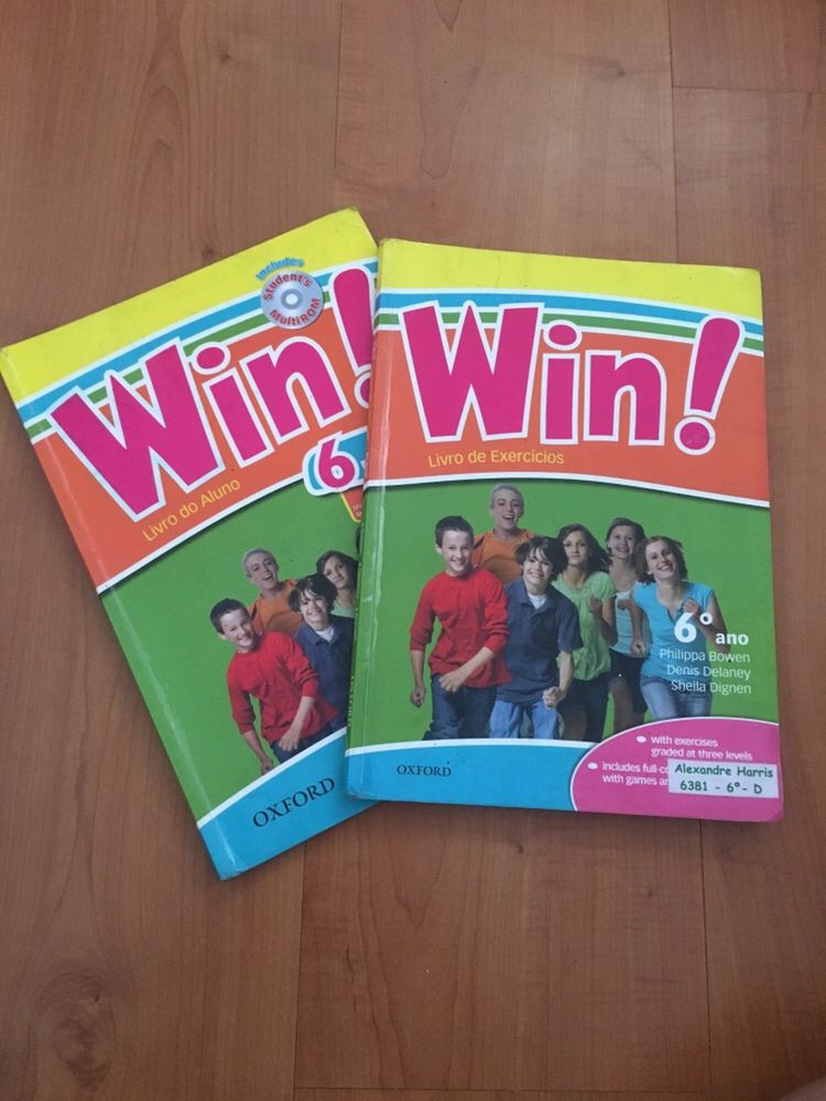 Ofereço Manual e caderno de atividades Win! 6 inglês