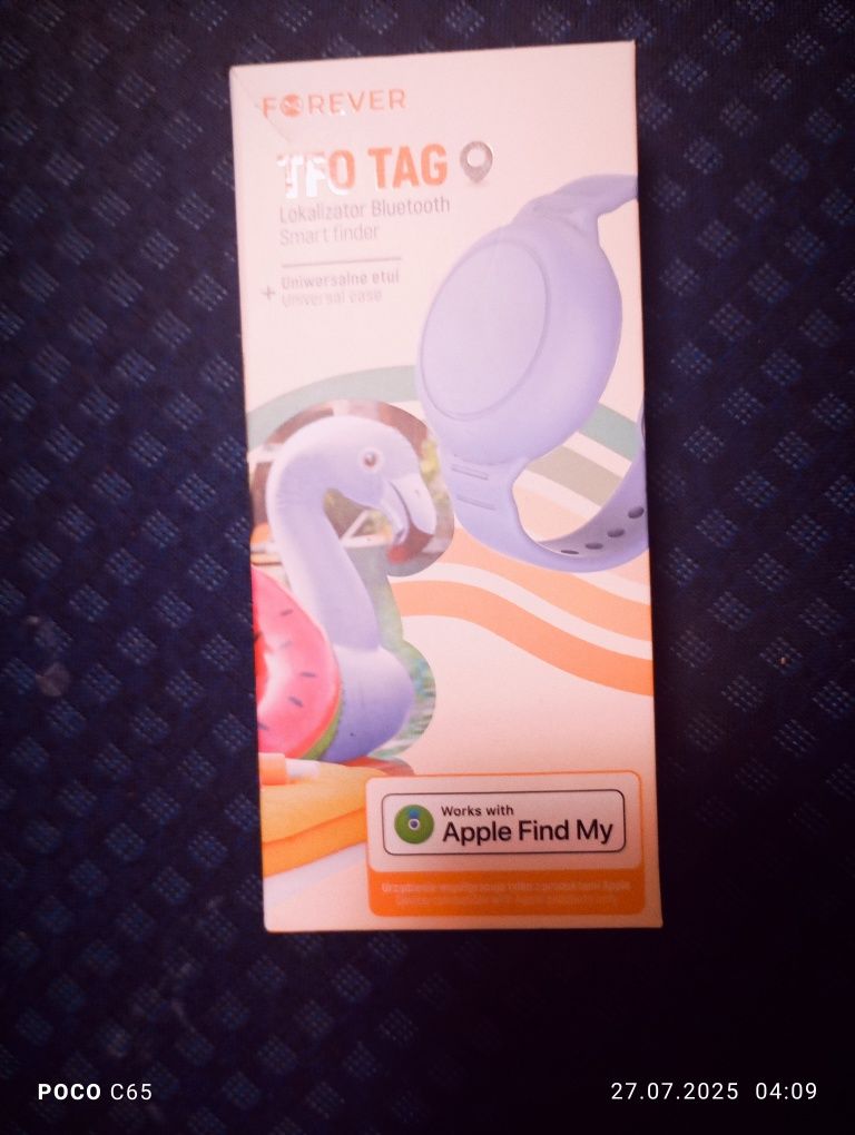 Lokalizator bluetooth smart Finder fioletowy uniwersalny etui