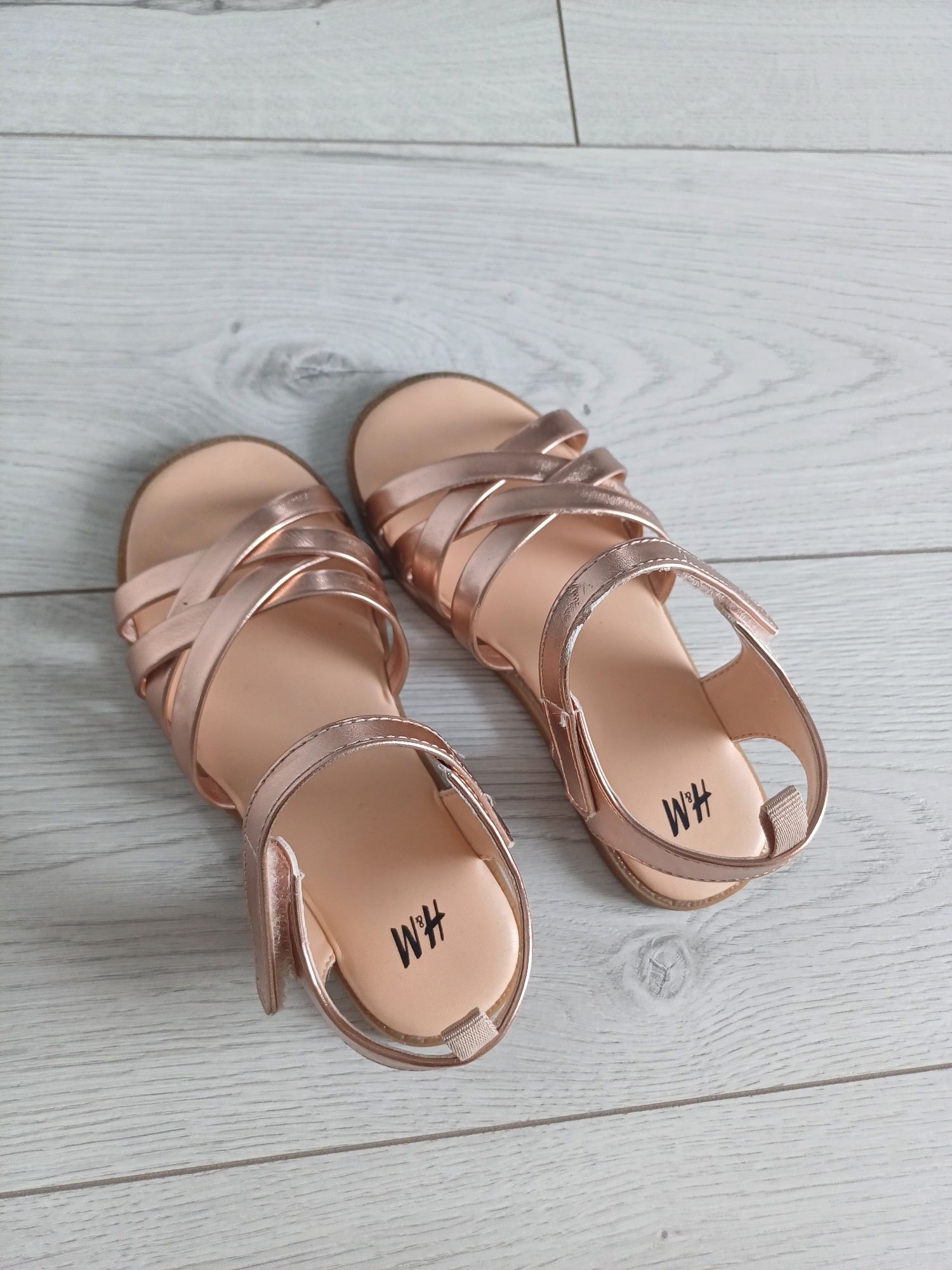 Złote sandałki H&M 29