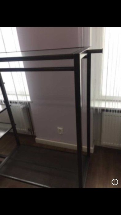 Regał Metalowo szklany / Wieszak / odzież / buty / torebki itp