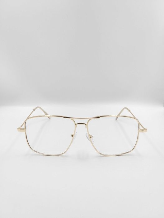 Okulary Aviator Vintage Zerówki, idealne do zdjęć i ochrony