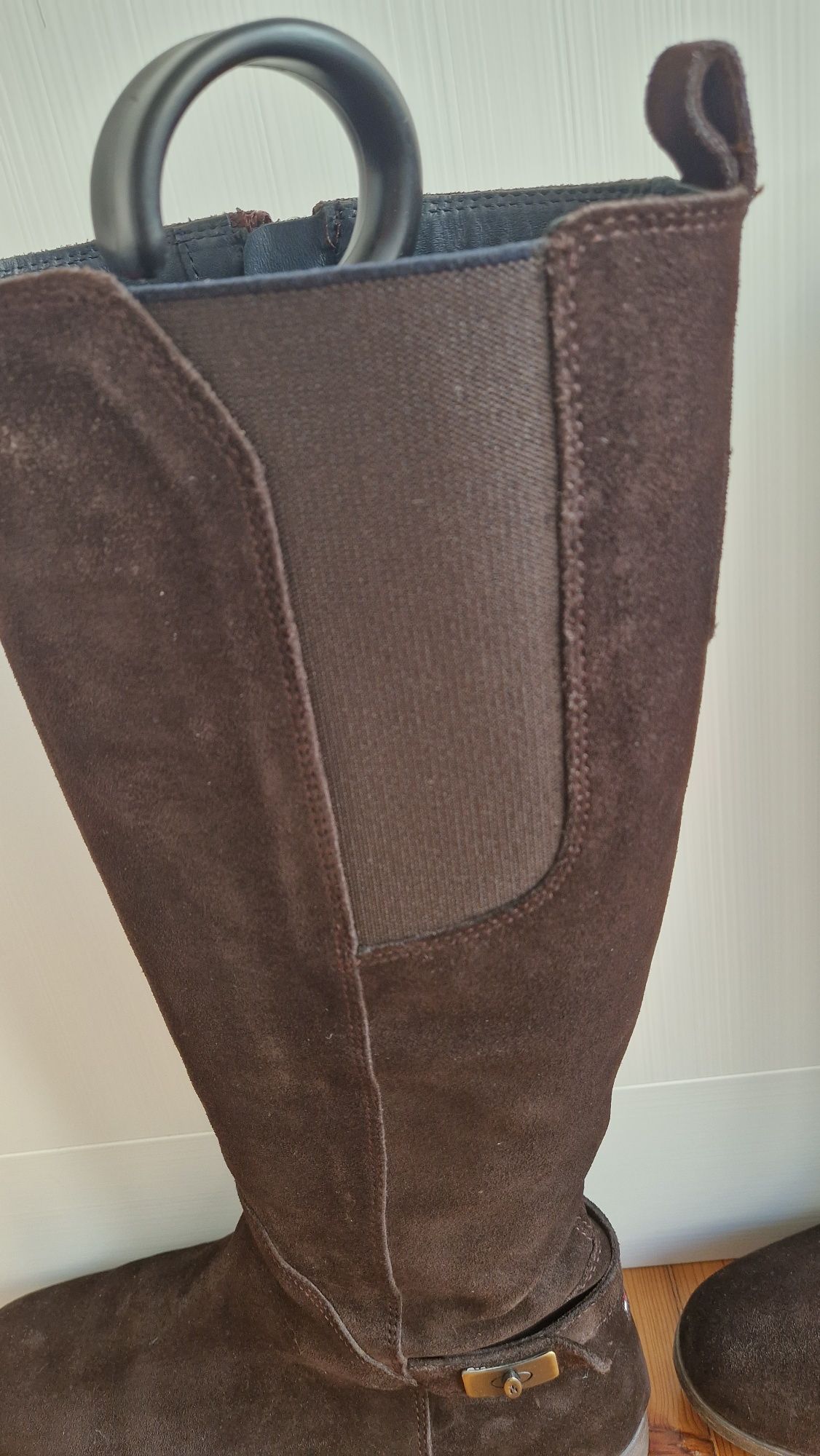 Botas cano alto Tommy Hilfiger 39 castanho camurça