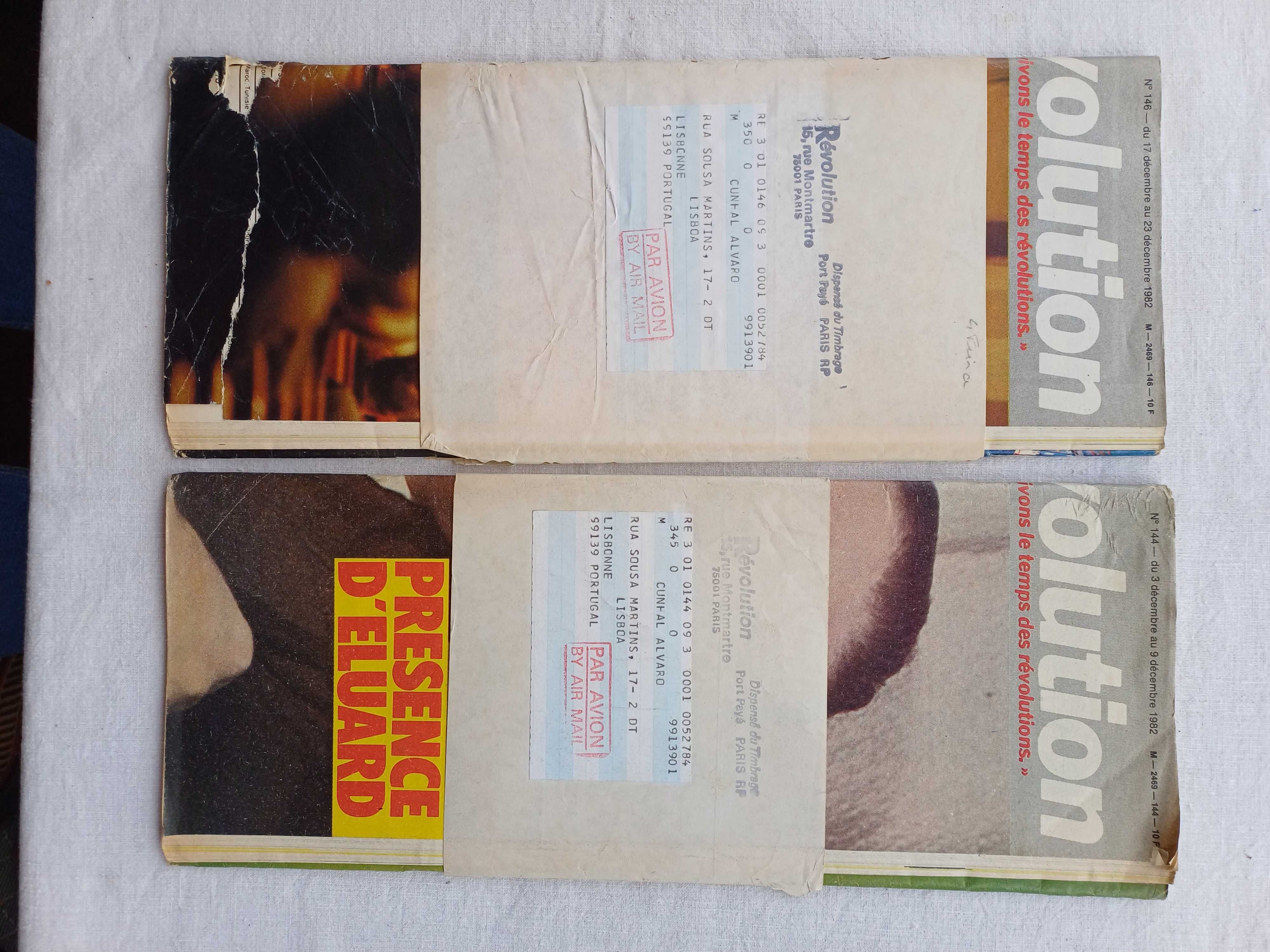 Revistas Révolution de 1982 dirigidas a Álvaro Cunhal