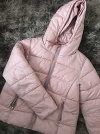 Куртка теплая осенняя цвет пудра(розовый) 46