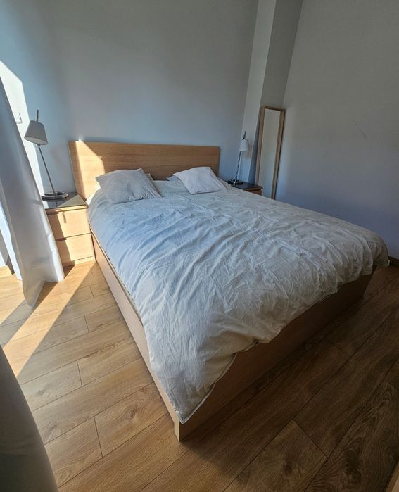 Łóżko MALM z 4 szufladami +2 szafki nocna