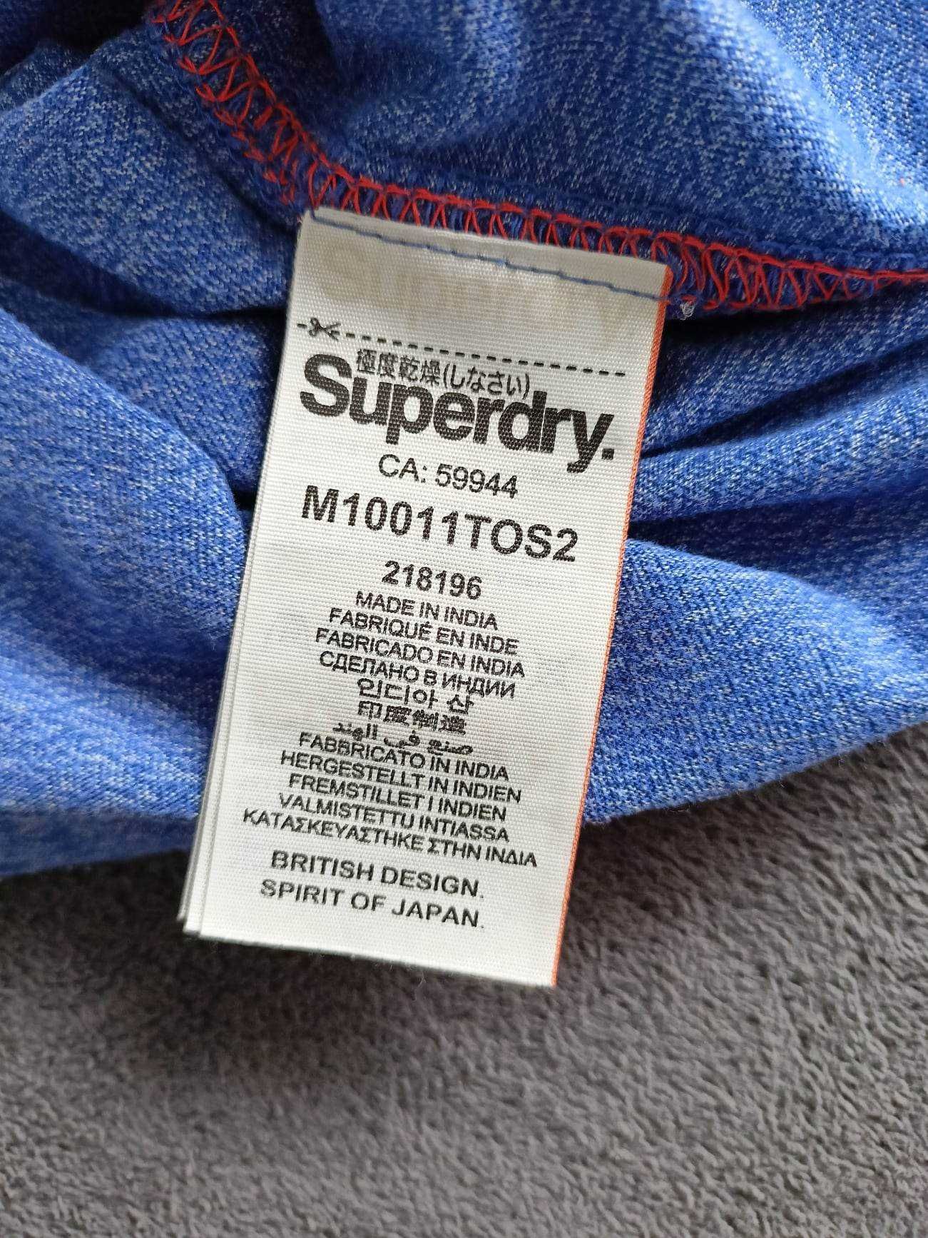 Męski t-shirt/koszulka Superdry - niebieski, rozmiar XS