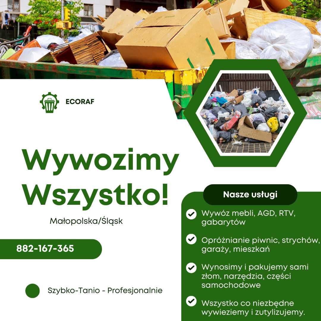 Wywóz mebli, sprzętów, gruzu – opróżnianie piwnic, strychów