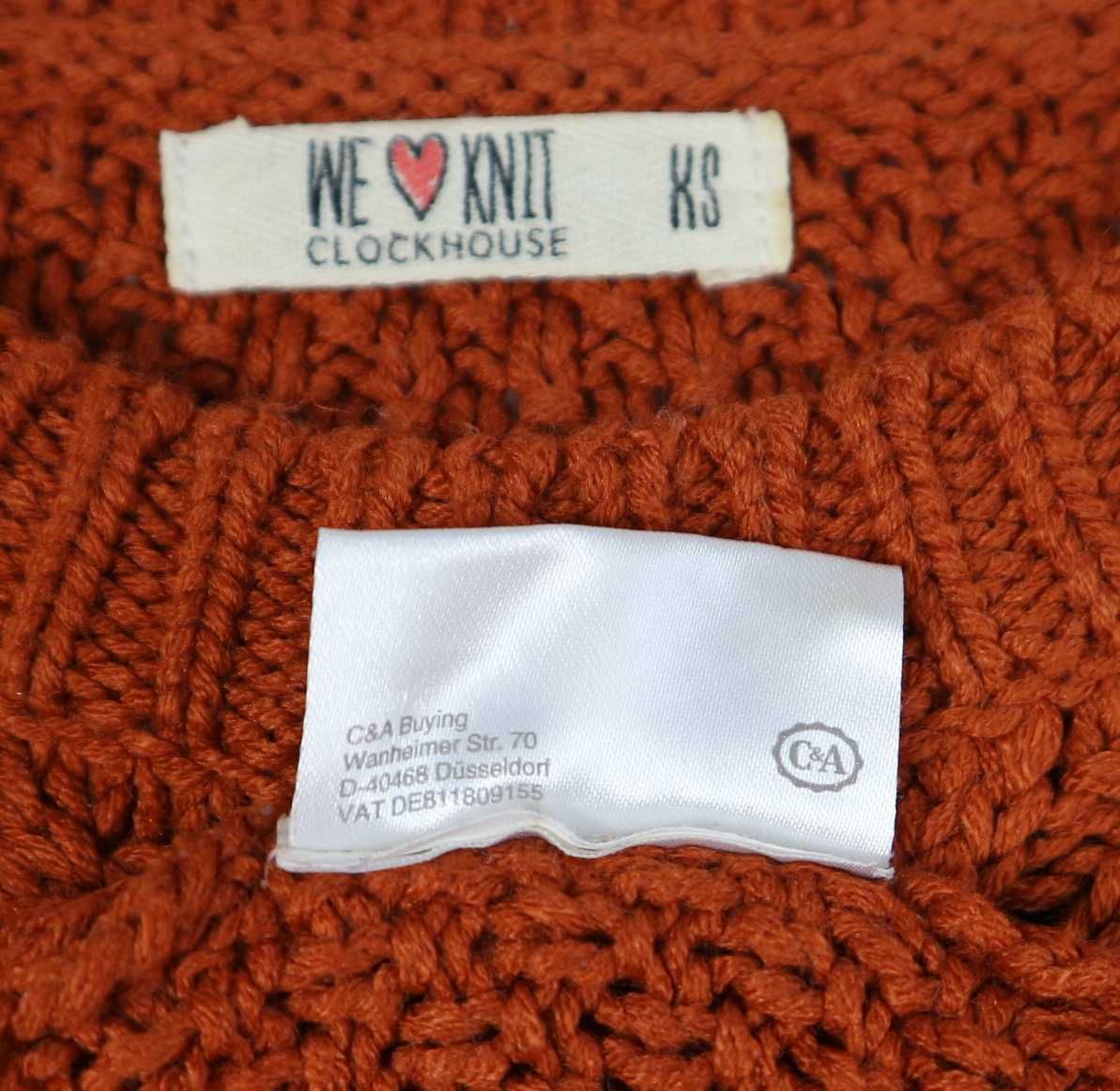 C&A | sweter rudy cegła XS/S