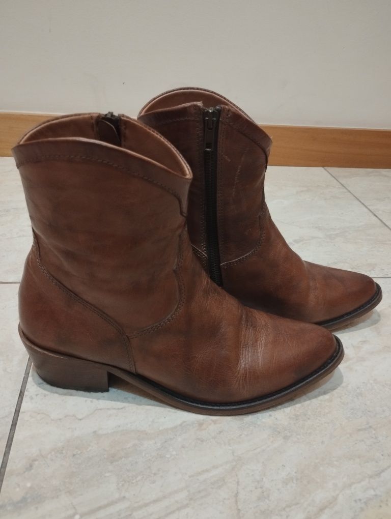 Bota texana 37 castanho