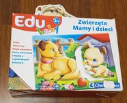Zestaw Edu baby 2+, zwierzęta Mamy i dzieci, Clementoni, puzle