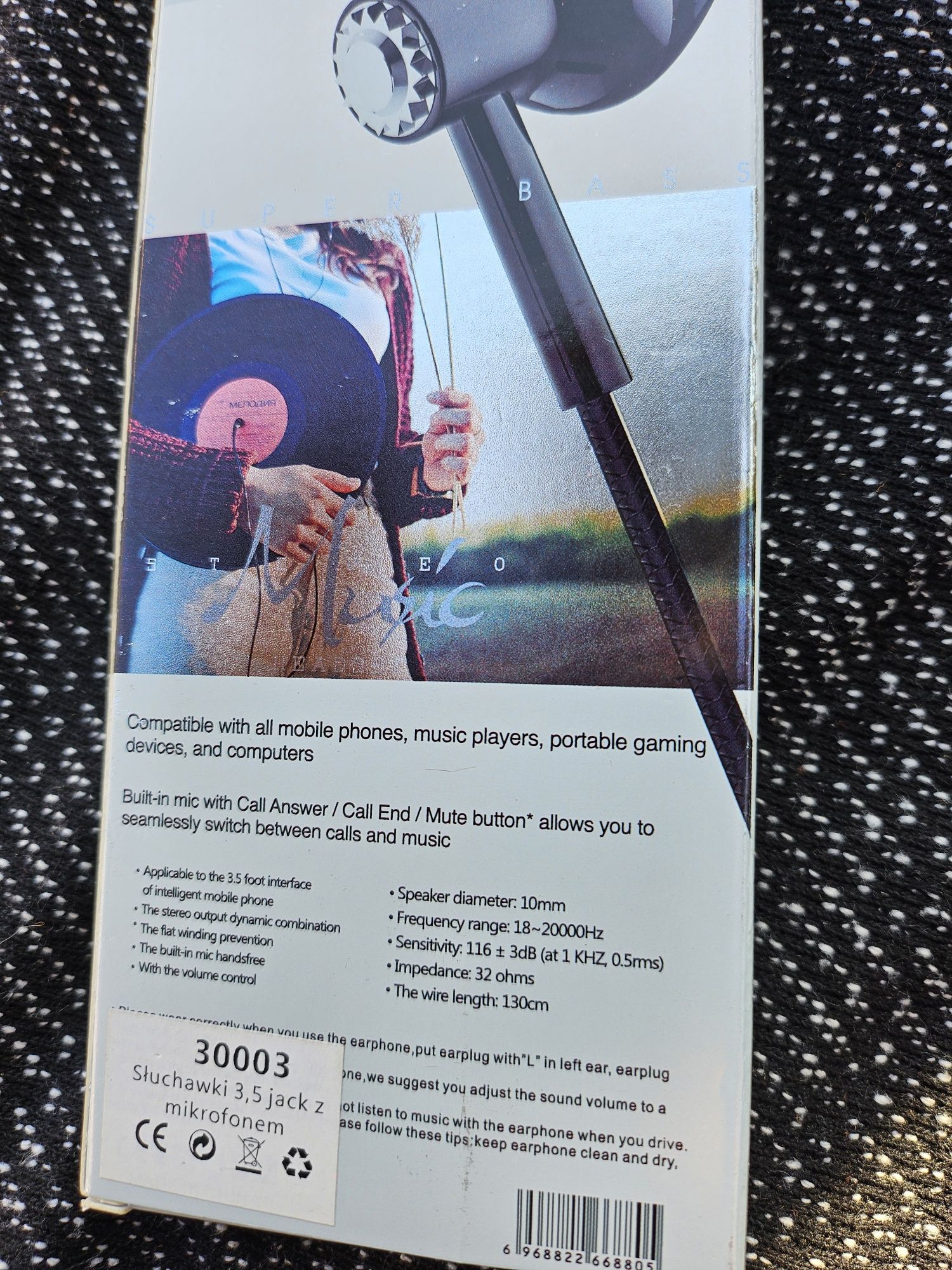 Słuchawki do telefonu z mikrofonem