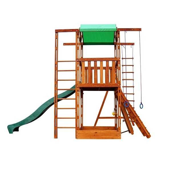 Дитячий ігровий комплекс для дачі Babyland-6 дерев’яний майданчик