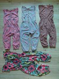 Next 110 Letnie kombinezony * Playsuits * 3 szt + 1 gratis