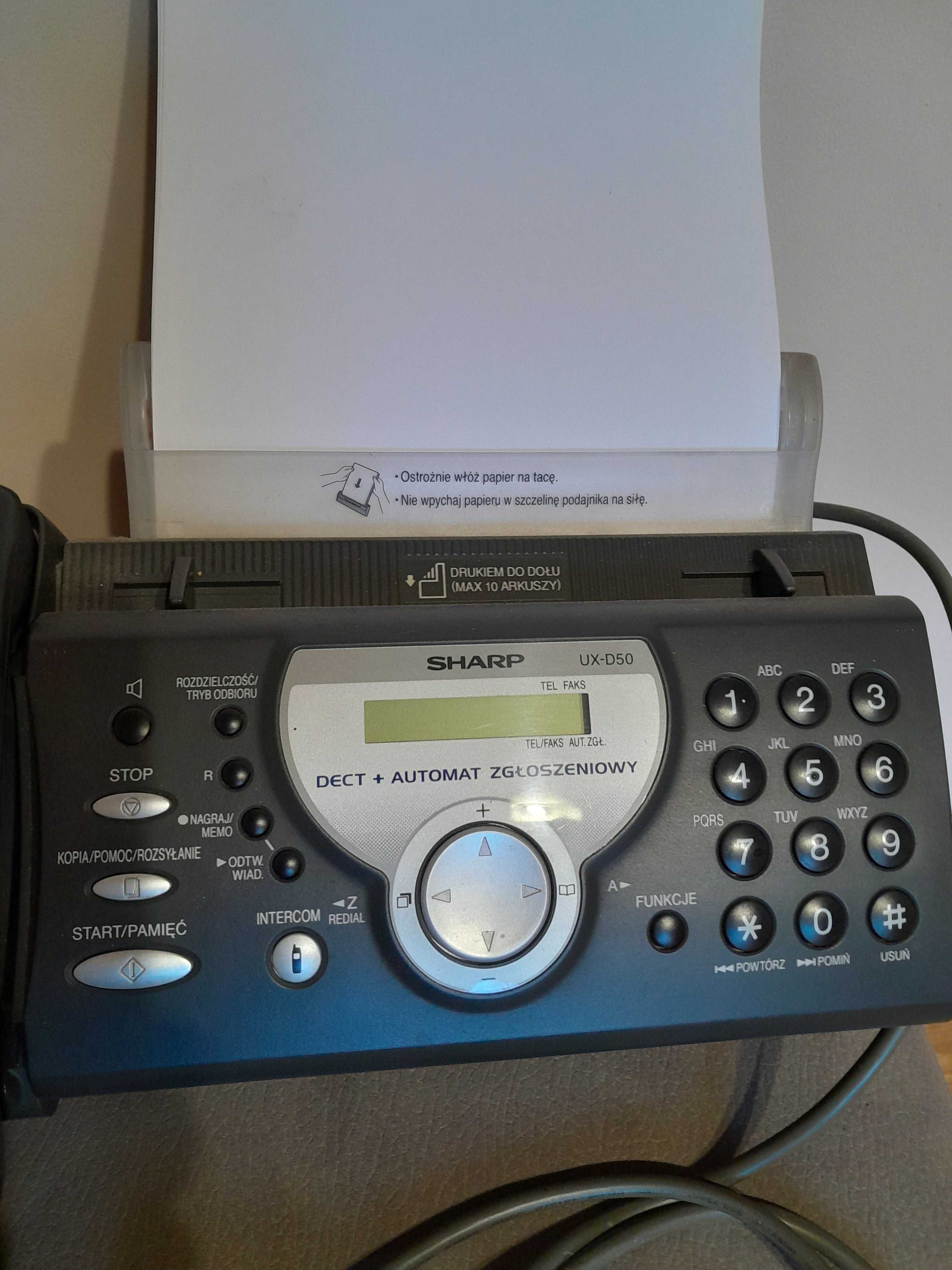 Telefon Fax SHARP Dect+ Automat zgłoszeniowy