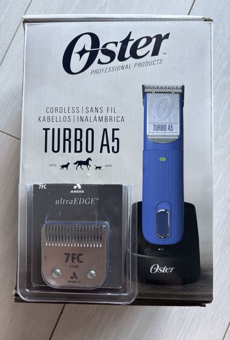 Oster Turbo A5 maszynka groomerska + ostrze Andis 7FC + nakładki Andis