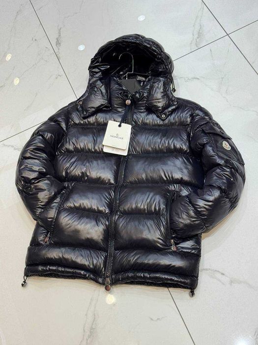 Пуховик Moncler Black Glossy  Курточка пуховик Монклер Глянец