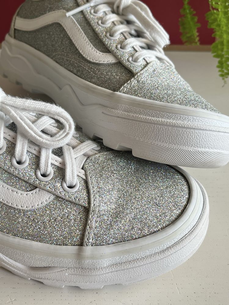 Vans Sentry Old Skool Glitter buty 37EUR 23,5cm brokatowe platformy