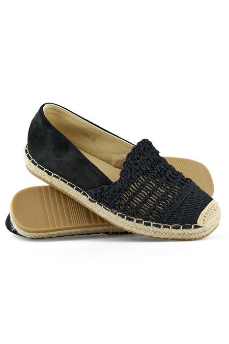 Czarne Espadryle Damskie Plecione Czarne Espadryle Klasyczne