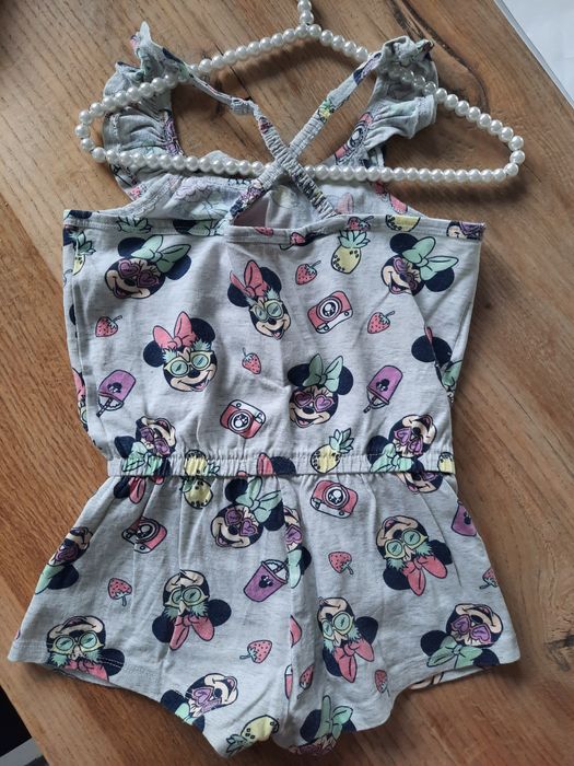 Bawełniany kombinezon  na ramiączkach Disney Myszka Minnie