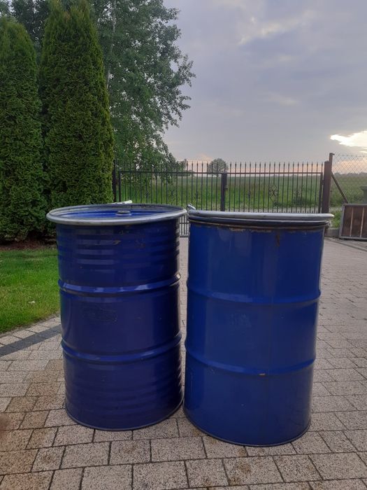 Beczka stalowa 200l kompketna dekiel obręcz