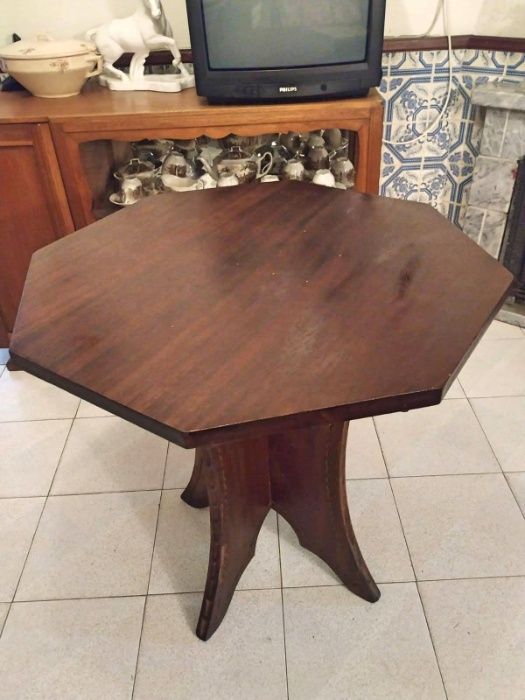 Mesa 80x79 de Mogno maciço