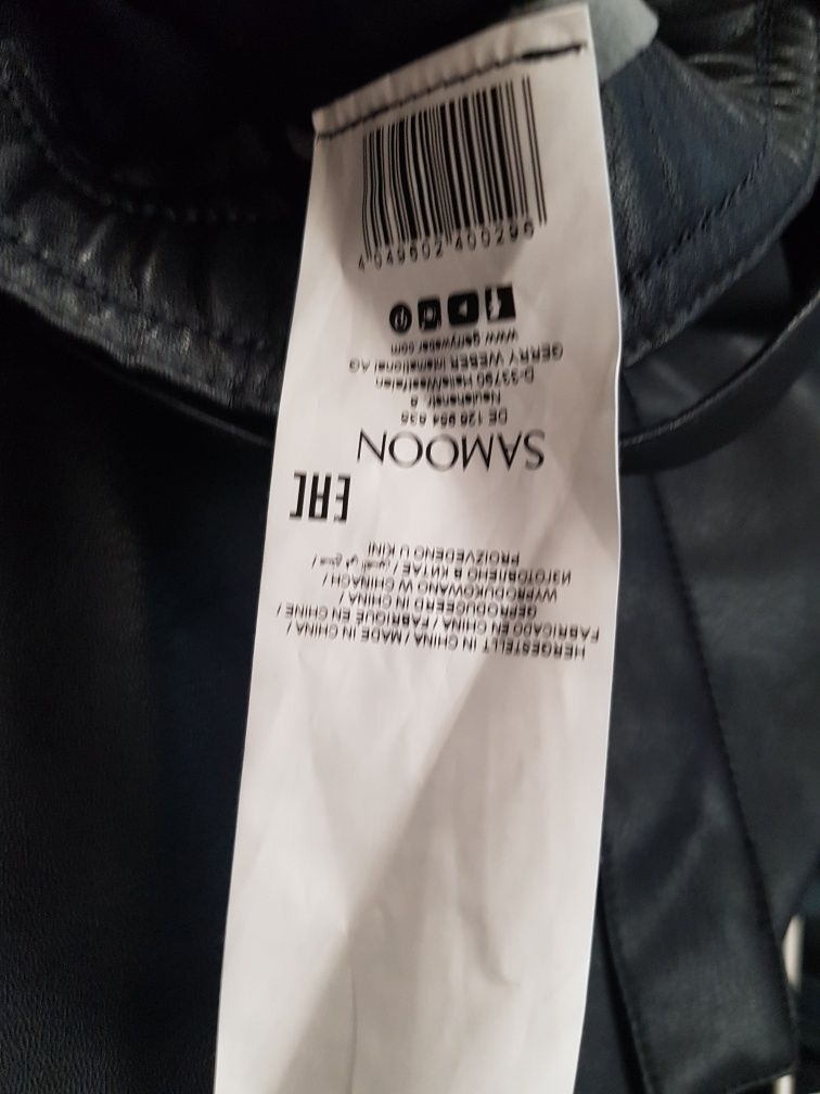 Joggersy eko skóra granat roz. 46 Samoon.