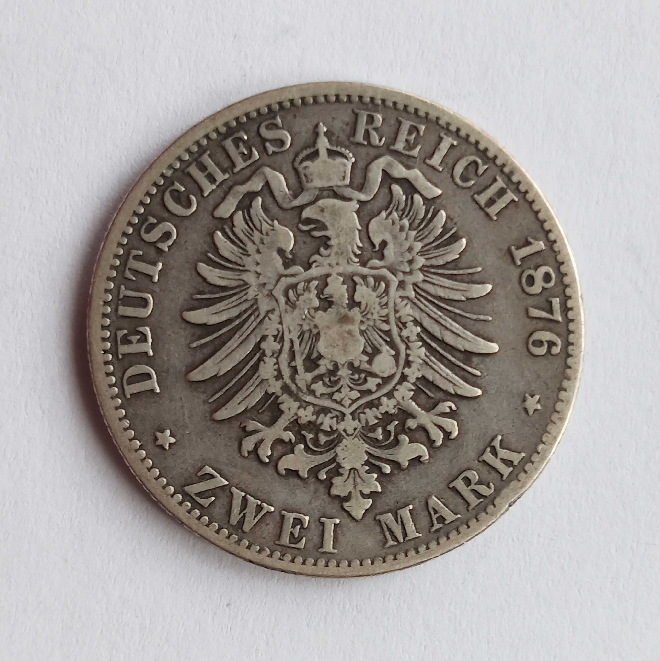 2 марки 1876 р. Гамбург