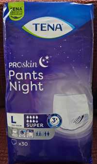!!! TENA Pants Proskin Super Night L Majtki Chłonne 30szt + gratis !!!