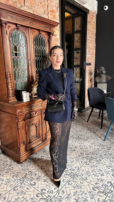 Чорна мережевна спідниця від бренду MY x MY