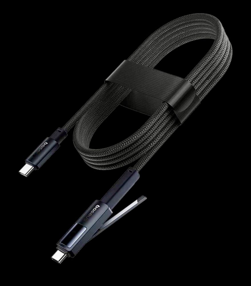 Кабель Baseus Nomos 100w Type-C на Type-C з підставкою для телефона