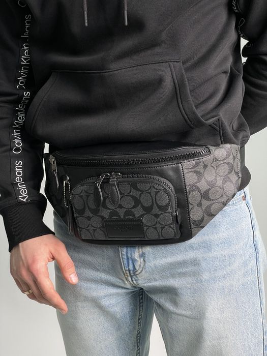 Сумка чоловіча бананка Соach Track Belt Bag Grey
