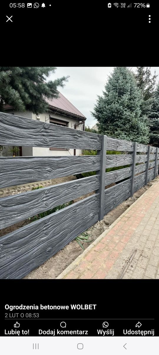Ogrodzenia betonowe Nowe Wzory