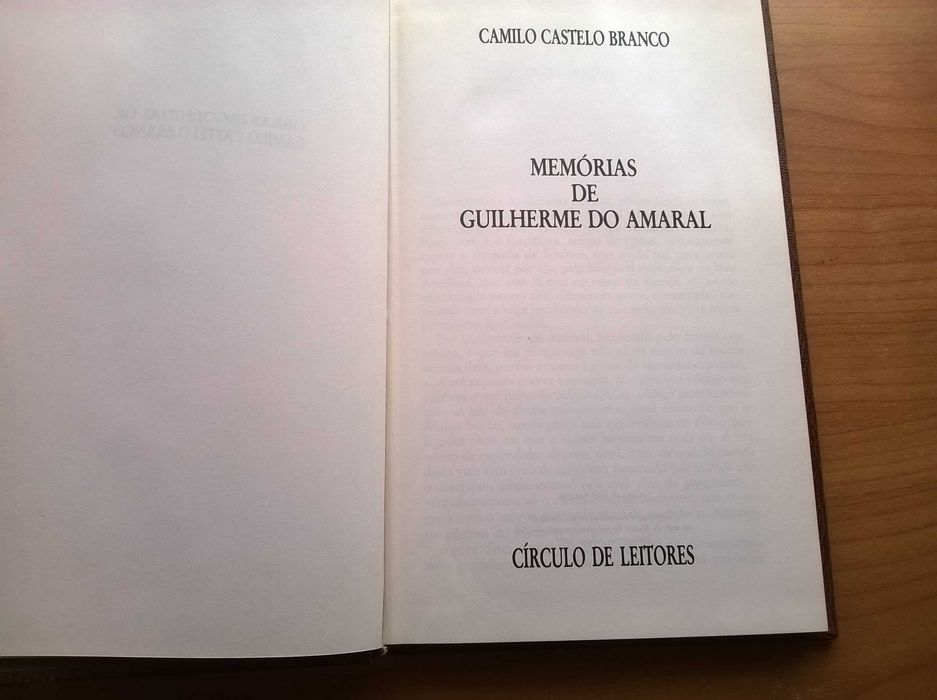Memórias de Guilherme do Amaral - Camilo Castelo Branco