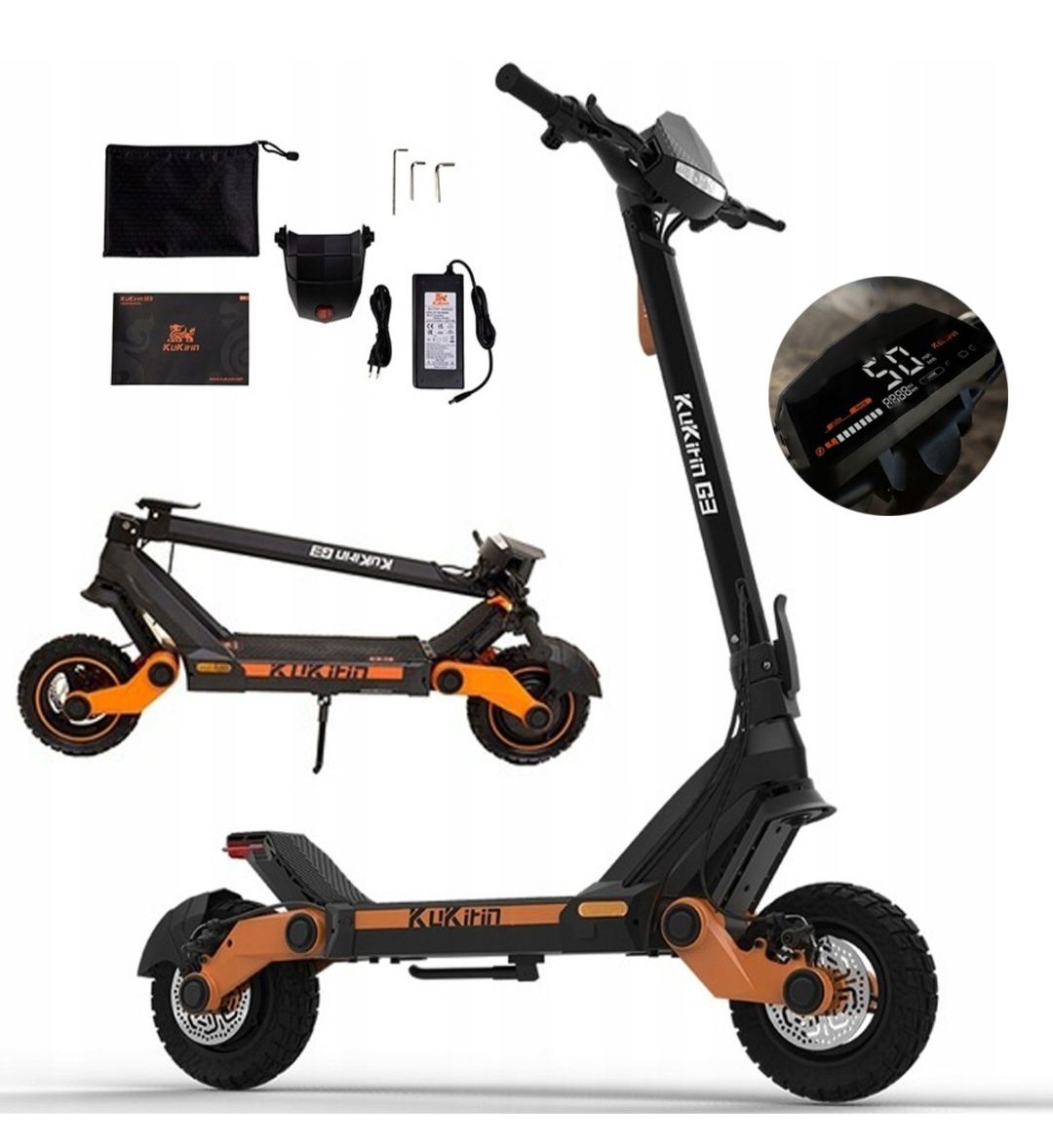 KuKirin  hulajnoga Elektryczna   G3 1200W 50km/h 18AH 70km 2025
