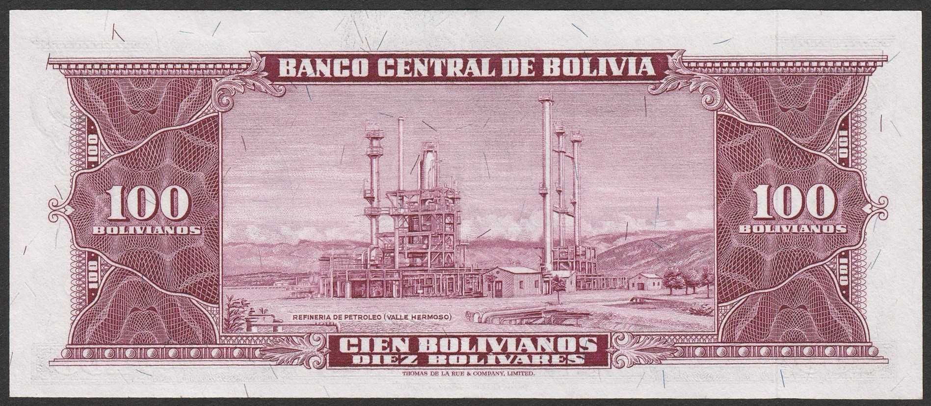 Boliwia 100 bolivianos 1945 - Villaroel  - stan 2